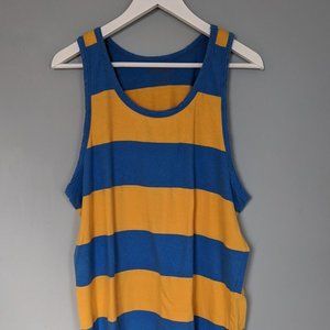 Old Navy Men's Yellow/Blue Striped Tank